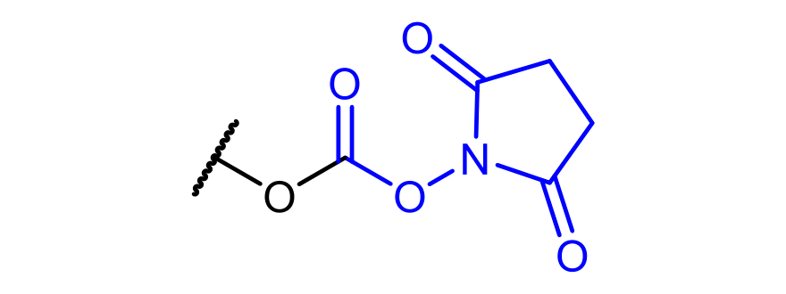 TS end group: succinimidyl carbonate, –O–CO–O–NHS